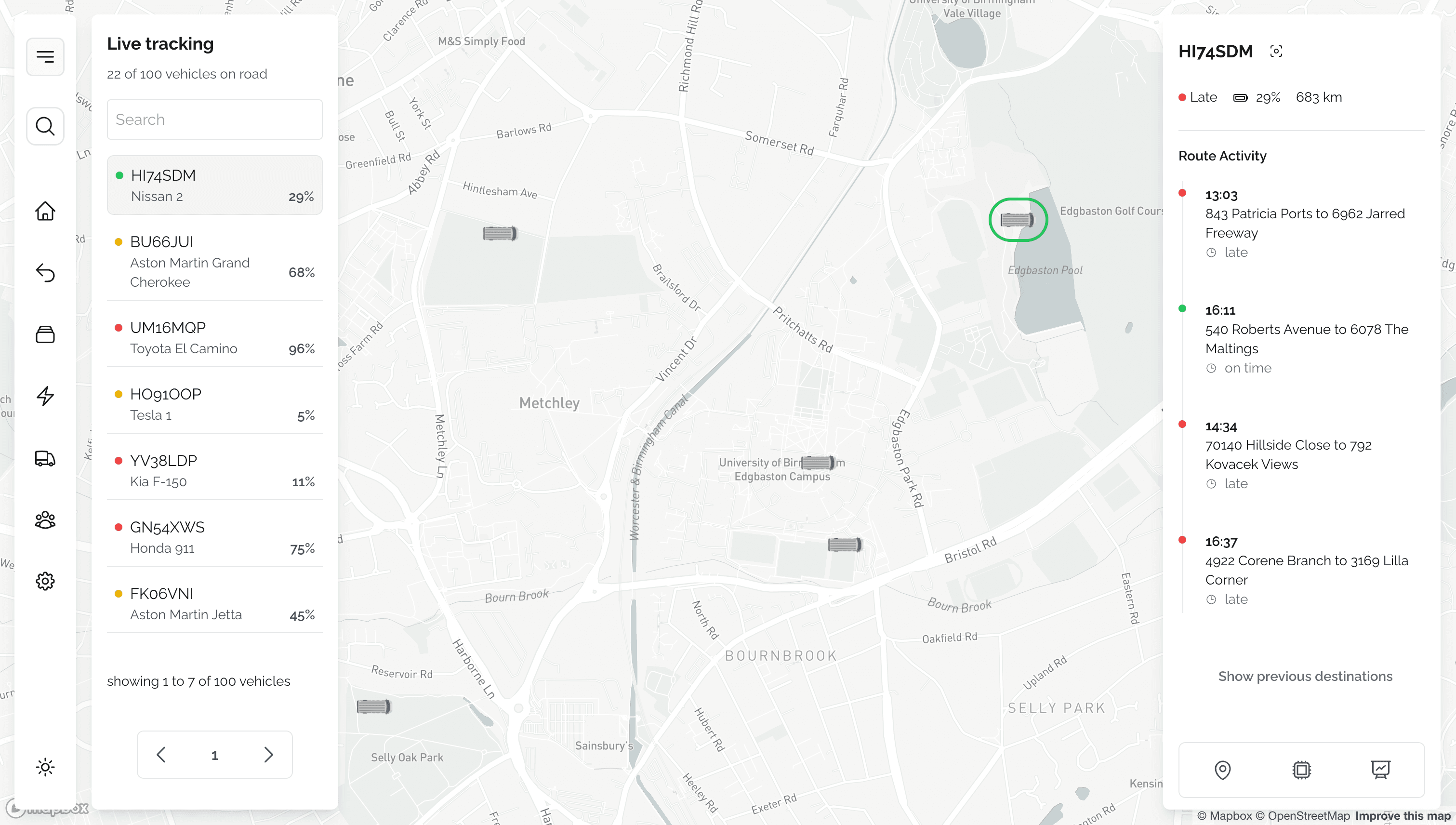 Fleet Management Dashboard